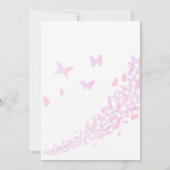 Butterfly Verjaardagsfeestje Uitnodiging Vlinders (Achterkant)