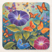 Butterfly Vierkante Kartonnen Onderzetter (Voorkant)
