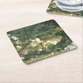 Butterfly Vierkante Kartonnen Onderzetter (Schuin)