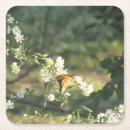 Butterfly Vierkante Kartonnen Onderzetter