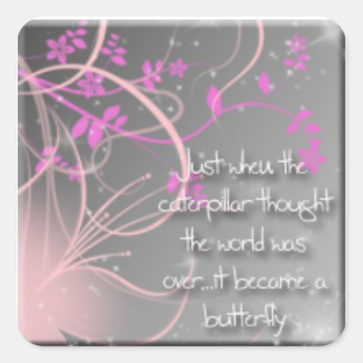 Butterfly Vierkante Sticker (Voorkant)