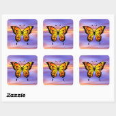 Butterfly  vierkante sticker (Vel)