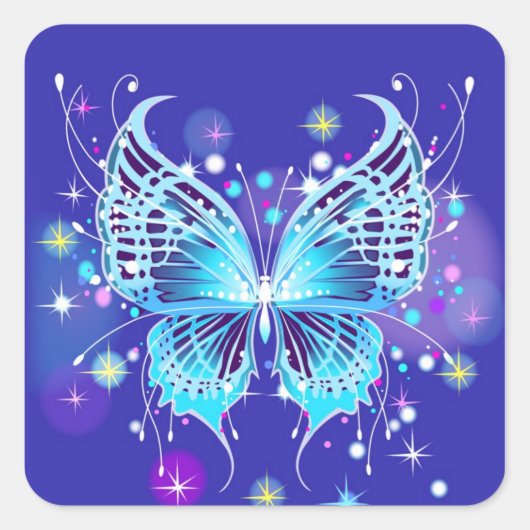 Butterfly Vierkante Sticker (Voorkant)