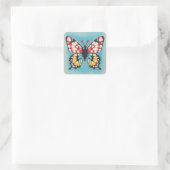 Butterfly Vierkante Sticker (Tas)