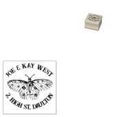 Butterfly vintage art customisable 	rubberstempel (Gestempeld)