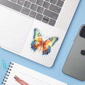 Butterfly vinyl sticker (Laptop met iPhone)