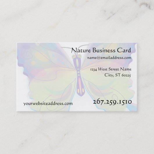 Butterfly Visitekaartje - Interactieve Sjabloon (Voorkant)