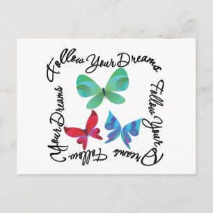 Butterfly - Volg je dromen Briefkaart