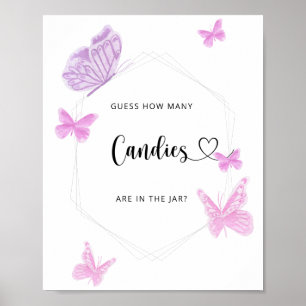 Butterfly voorspelt hoeveel snoepjes poster