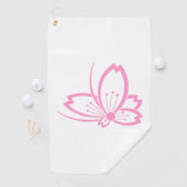 Butterfly-vormige geschaduwde Cherry Blossom Golf  Golfhanddoek (Insitu)