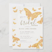 Butterfly Vrijgezellenfeest Gold Elegant Classic Kaart (Voorkant)