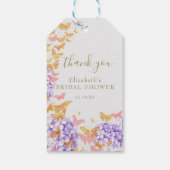 Butterfly Vrijgezellenfeest Hydrangea Boho Harteli Cadeaulabel (Achterkant)