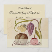 Butterfly Walnut Flower Cherry Waterverf Art Kaart (Voorkant / Achterkant)