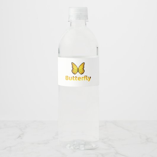 Butterfly Waterfles Etiket (Voorkant)