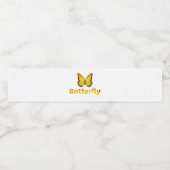 Butterfly Waterfles Etiket (Enkel label)