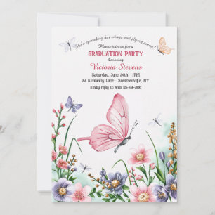 Butterfly Waterverf Afstuderen Kaart