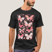 Butterfly Waterverf Blush Roze T-shirt (Voorkant)