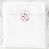 Butterfly Waterverf Dank u Ronde Sticker (Tas)