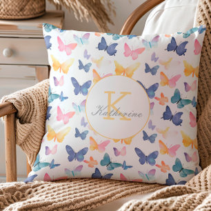 Butterfly Waterverf Kleurrijke Patroon Aangepaste Kussen