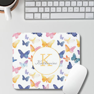 Butterfly Waterverf Kleurrijke Patroon Aangepaste Muismat