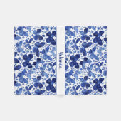 Butterfly Waterverf Pattern Personalized Fleece Deken (Voorkant (Horizontaal))