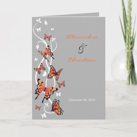 Butterfly Wedding Invitation Aankondiging (Voorkant)