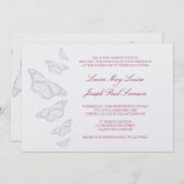 "" Butterfly Wedding Invitations Kaart (Voorkant / Achterkant)