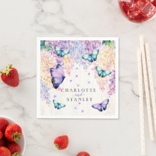 Butterfly Wedding Napkins Servet