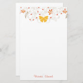 Butterfly Whimsy - Aangepaste artikelen Briefpapier (Voorkant / Achterkant)