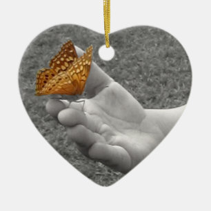 Butterfly Whisperer Keramisch Ornament