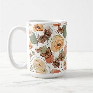 Butterfly Whispers in Earth Tones Koffiemok
