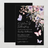 Butterfly Wildflower Bridal Shower Kaart (Voorkant / Achterkant)