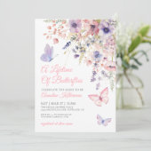 Butterfly Wildflower Bridal Shower Kaart (Staand voorkant)