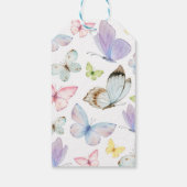 Butterfly Wildflower Dank u Label Verjaardagsfeest Cadeaulabel (Achterkant)