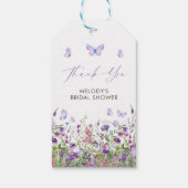 Butterfly Wildflower Vrijgezellenfeest Cadeaulabel (Achterkant)