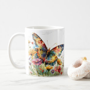 Butterfly & Wildflowers Koffie Mok