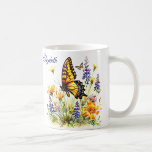 Butterfly & Wildflowers Koffie Mok