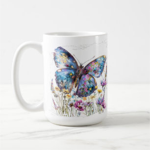 Butterfly & Wildflowers Koffie Mok