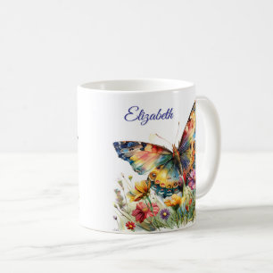 Butterfly & Wildflowers Koffie Mok