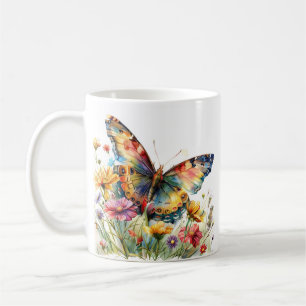 Butterfly & Wildflowers Koffie Mok