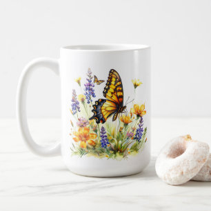 Butterfly & Wildflowers Koffie Mok