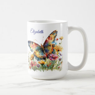 Butterfly & Wildflowers Koffie Mok