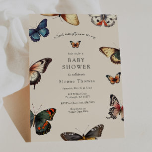 Butterfly Wings-Baby shower Kaart