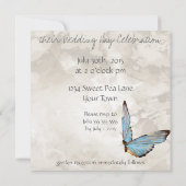 BUTTERFLY WISHING GOED WEDDING KAART (Achterkant)
