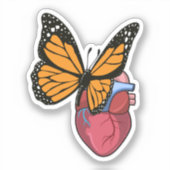 Butterfly with Heart Sticker (Voorkant)