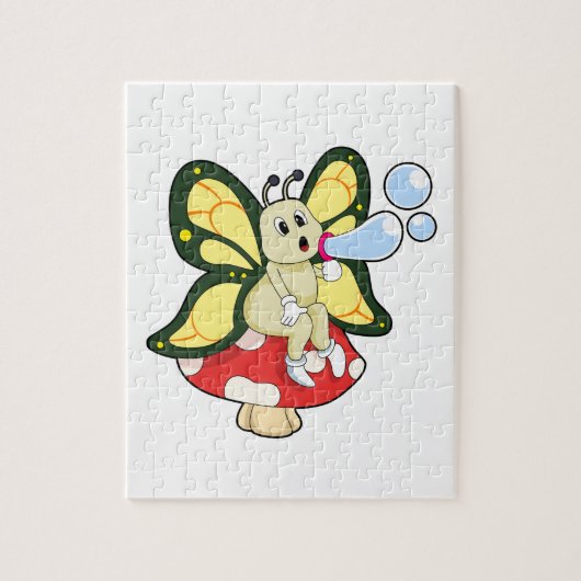 Butterfly with Soap bubbles Legpuzzel (Verticaal)