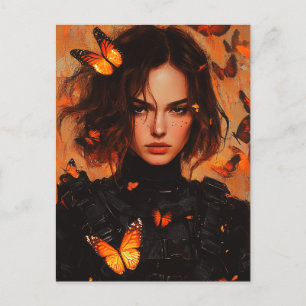 Butterfly Woman-Briefkaart Briefkaart