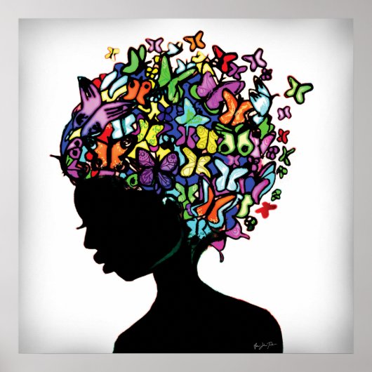 Butterfly Woman Poster (Voorkant)