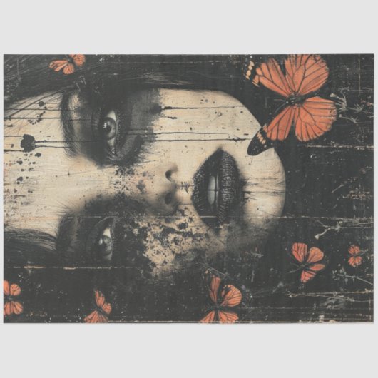 Butterfly Woman Tissuepapier (Voorkant)