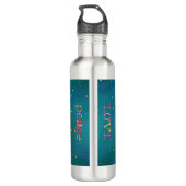 Butterfly Word Art Inspirerend Boho Waterfles (Achterkant)